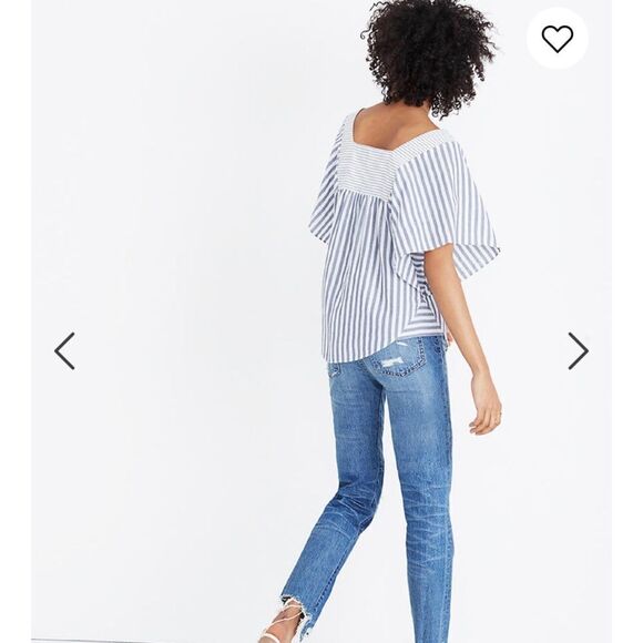 Madewell butterfly top in stripe play small - Picture 2 of 10